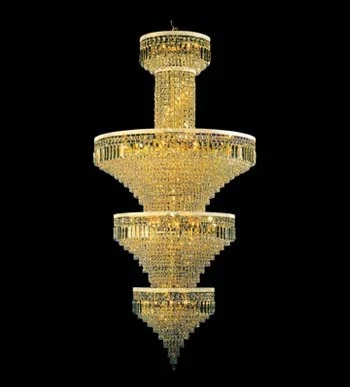 3 tier modern hotel large staircase chandelier