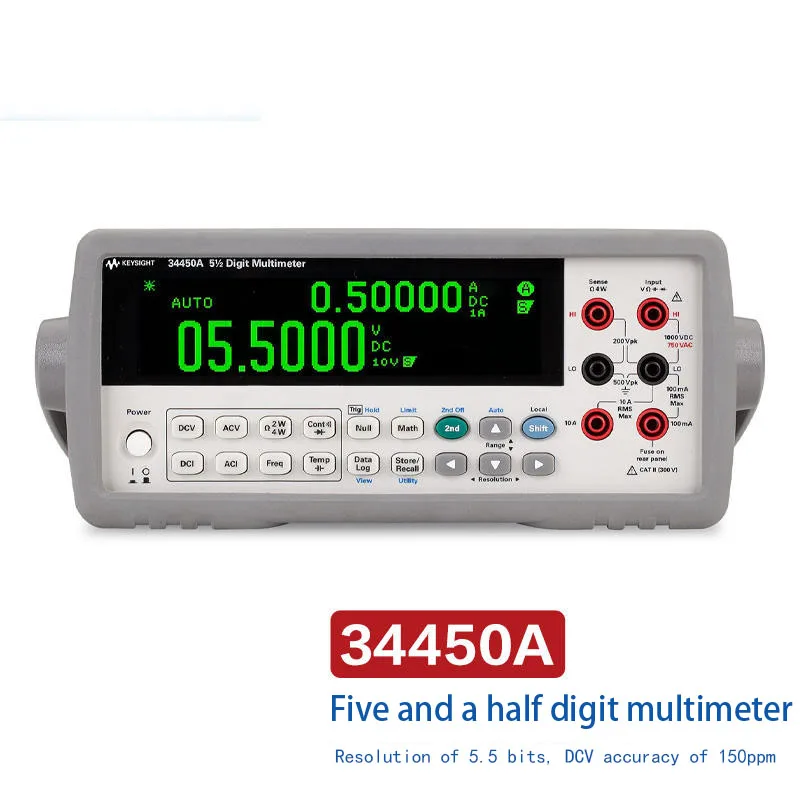 Keysight 34450A digital multimeter, five and a half digit desktop, 190 readings/second