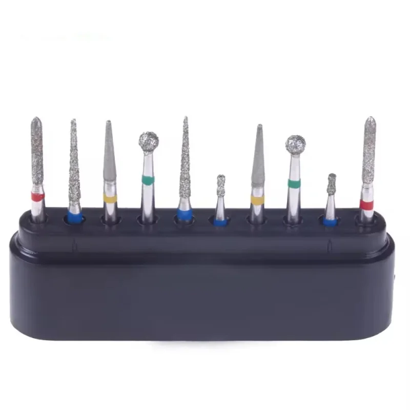 10pcs/box dental diamond drills dentist use dental polishing kits  OEM/ODM accept high speed dental bur