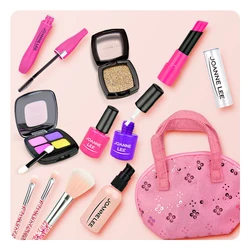 Girl Pretend Play Make Up Toy Simulation Cosmetics Pink Makeup Set Princess Beauty Plastic Play House Toy Lipstick Eyeshadow