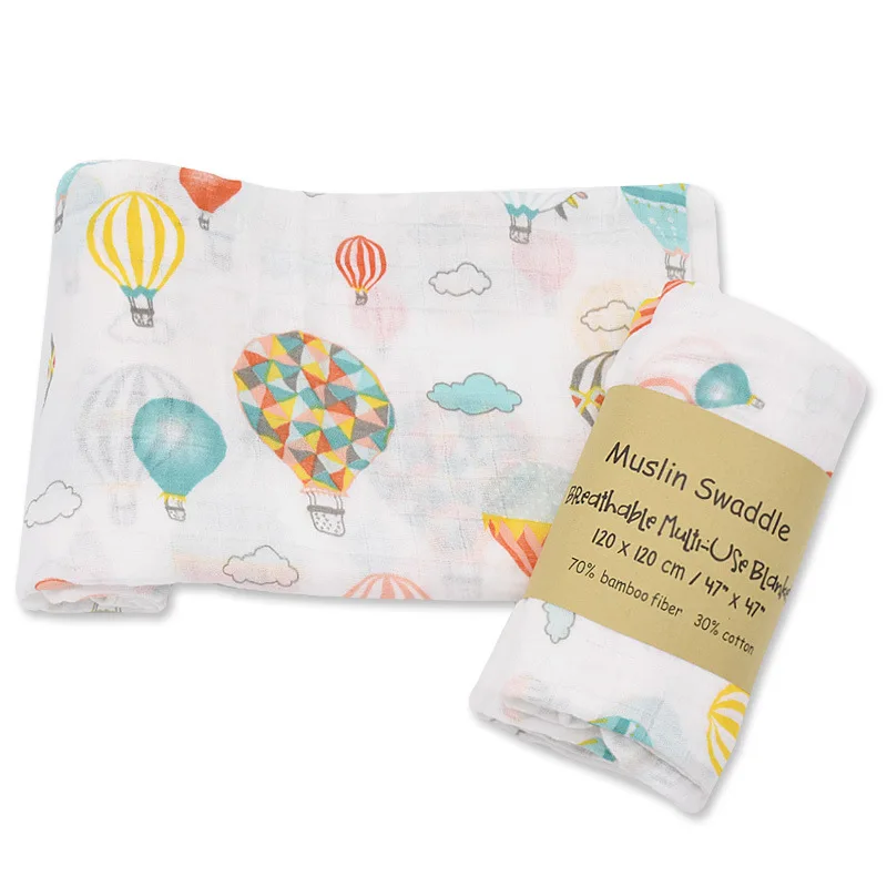 Muslin Cloth Baby Blanket Support Custom Design