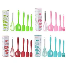 Silicone Cookware 5 Piece Baking Cookware Full set of Silicone Cookware Spade, Brush, Egg Beater, Cooking Kit