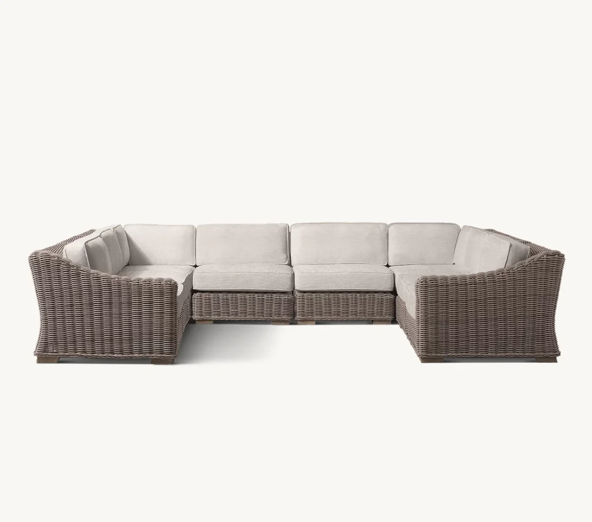 Sassanid Garden Rattan Outdoor Furniture All-weather Handwoven Provence Modular U-Sofa Sectional