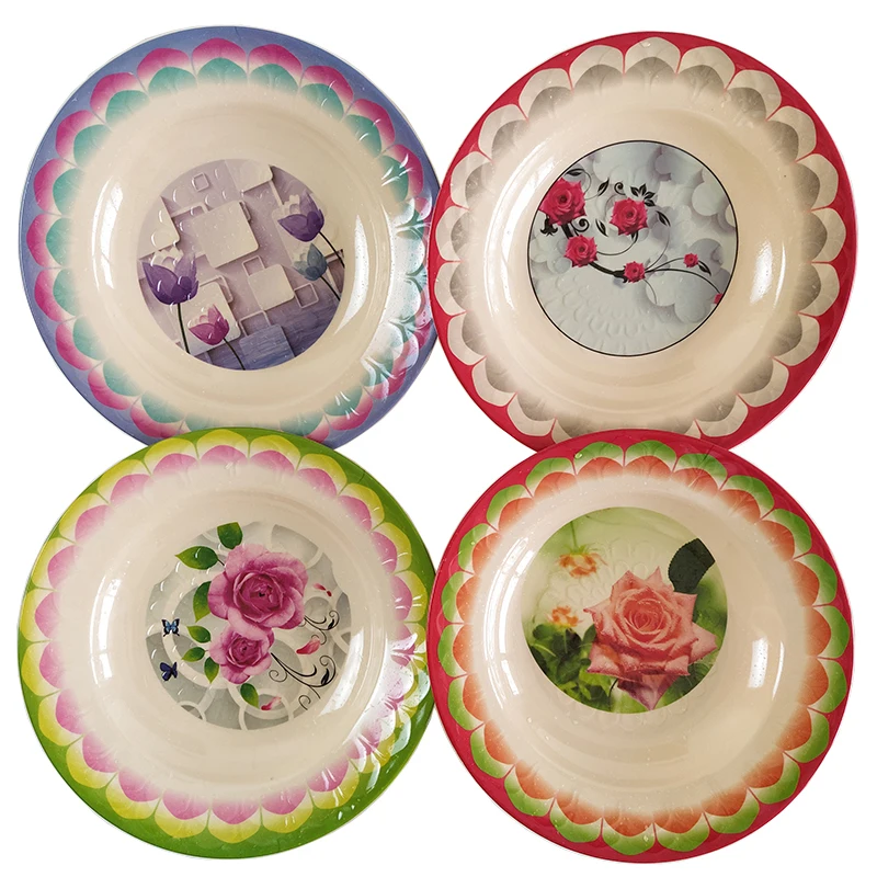 
Manufacturers selling round Eco-Friendly melamine dinner plate in stock 