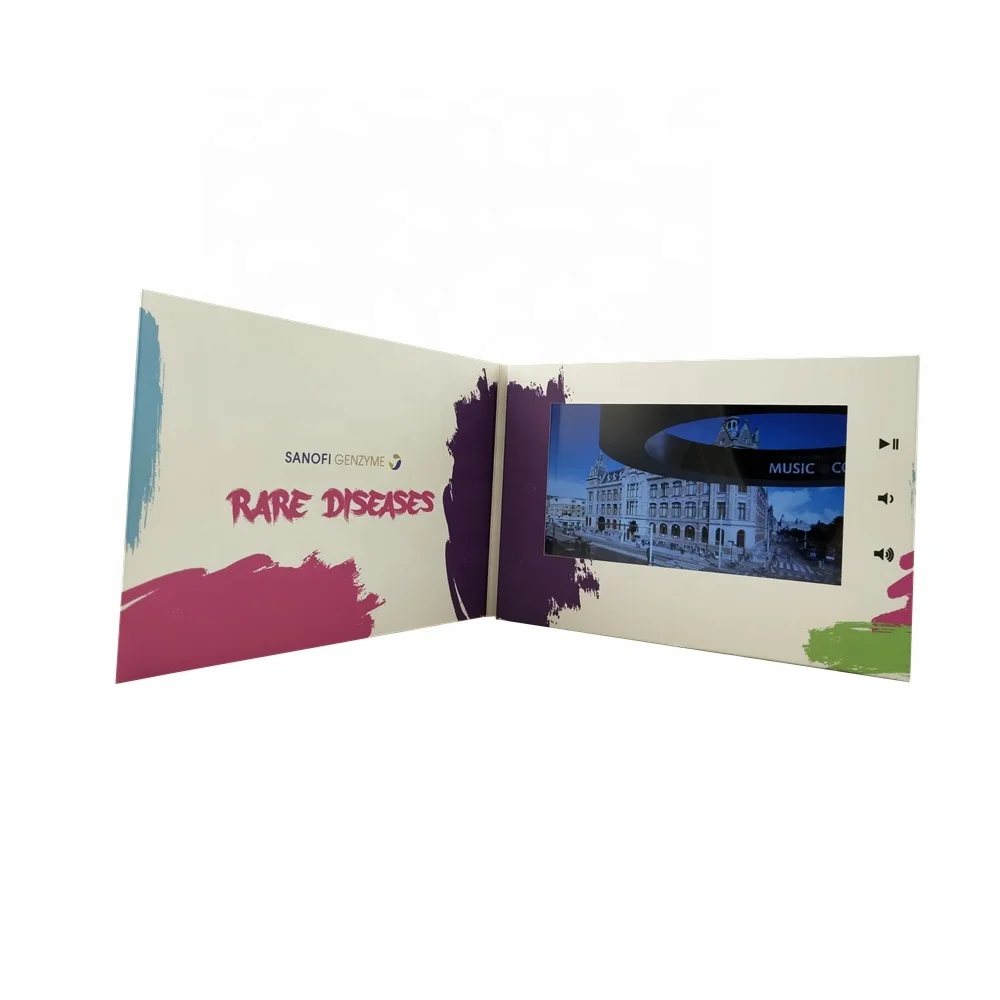 2021 Lcd Screen TFT Video Greeting Card/Advertisement Lcd Autodyne Video Brochure/Business LCD Card