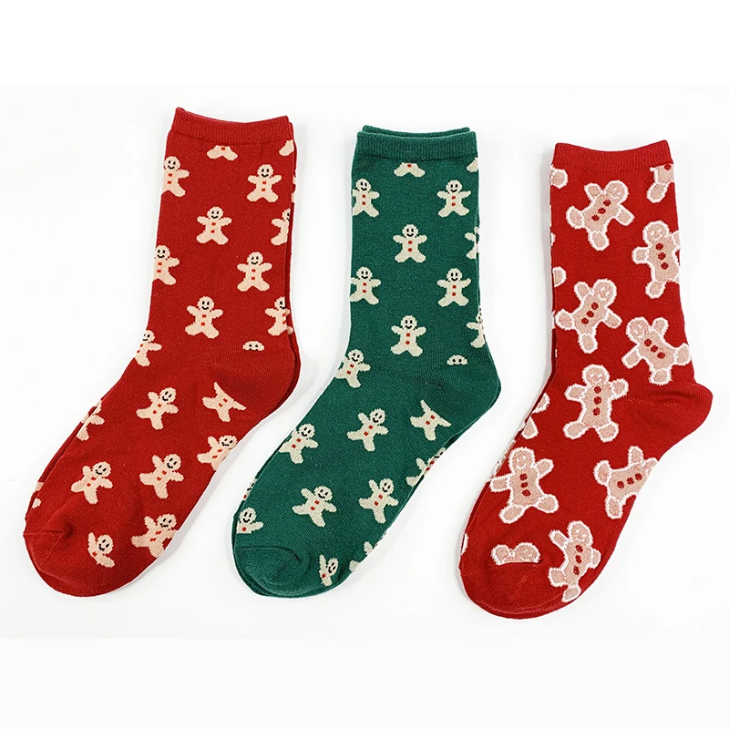 wholesale cheap custom cotton cute christmas socks women