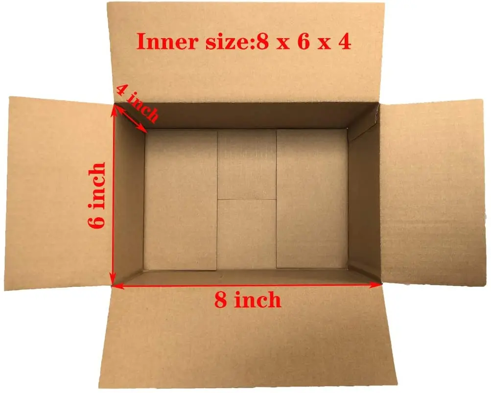 Cheap 8 x 6 x 4  inches Small  Hard Kraft Corrugated Cardboard Box Mailing Boxes for packaging with high quality