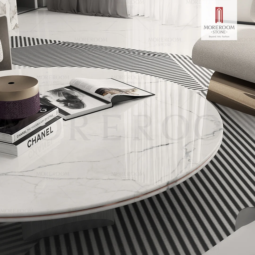 1200*2400*6 Large Format Polished Sintered Stone Marble Look Slabs Tile