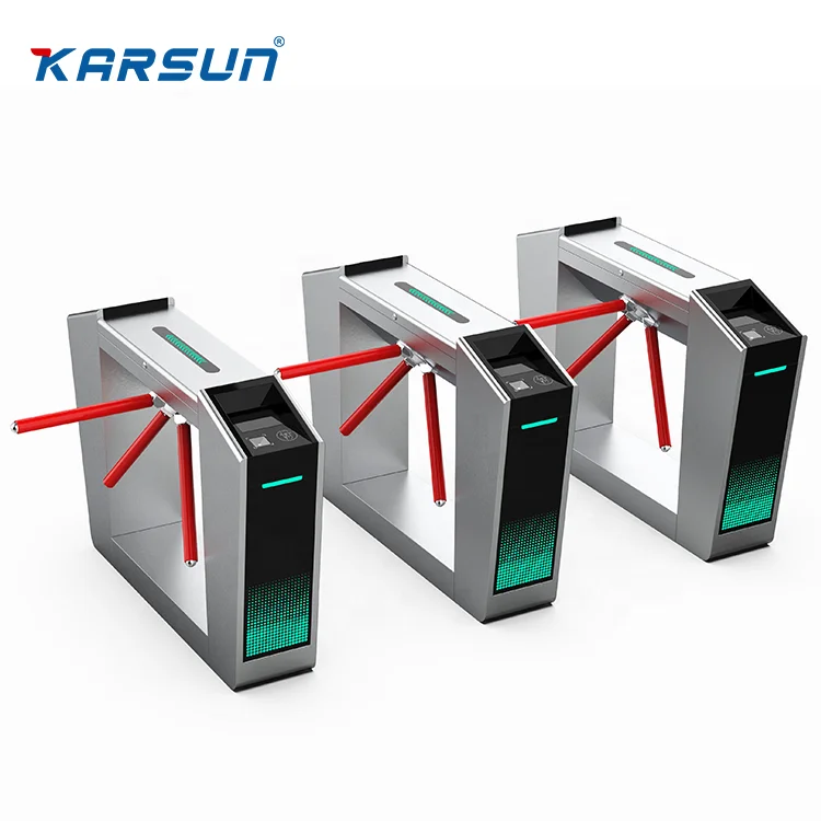 Full Automatic Tripod Turnstile  RFID Reader QR Code Access Control  System  304  Stainless Steel Barrier Gate