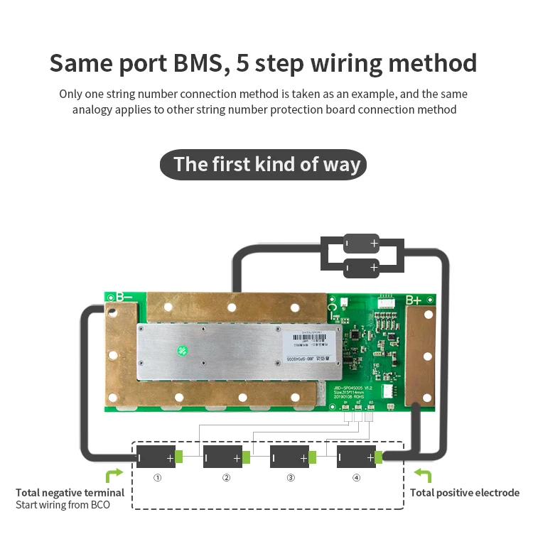  Jiabaida Smart bms 4s 12 В 150 А lifepo4 Беспроводная с печатной платой управления последовательным портом связи