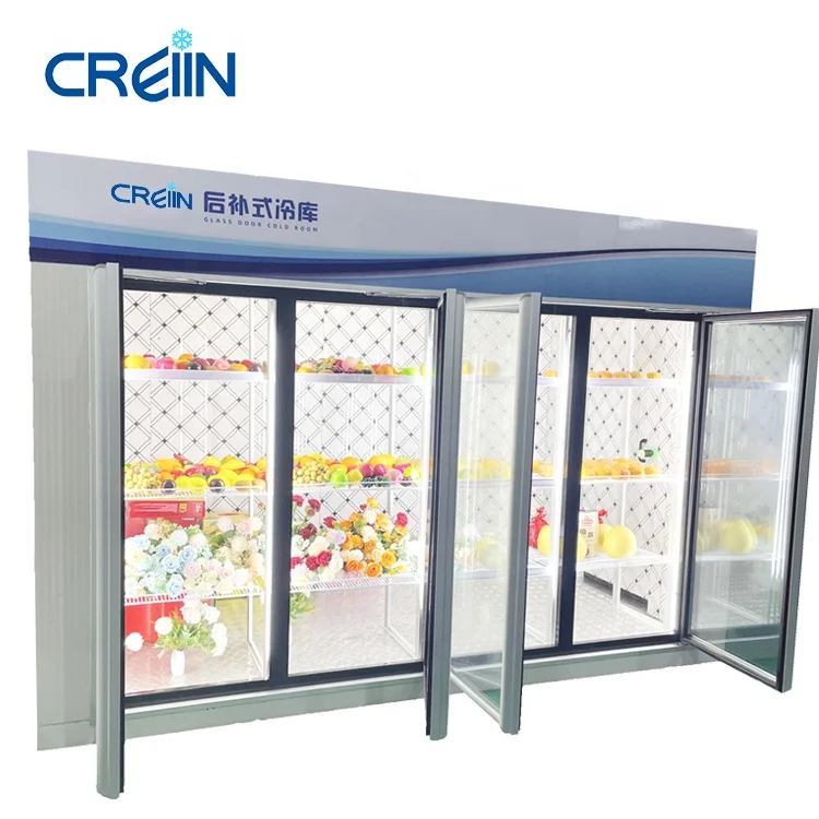 Supermarket Showcase Refrigerators Commercial Beverage Beer Vegetable Fruit Cake Display Freezer