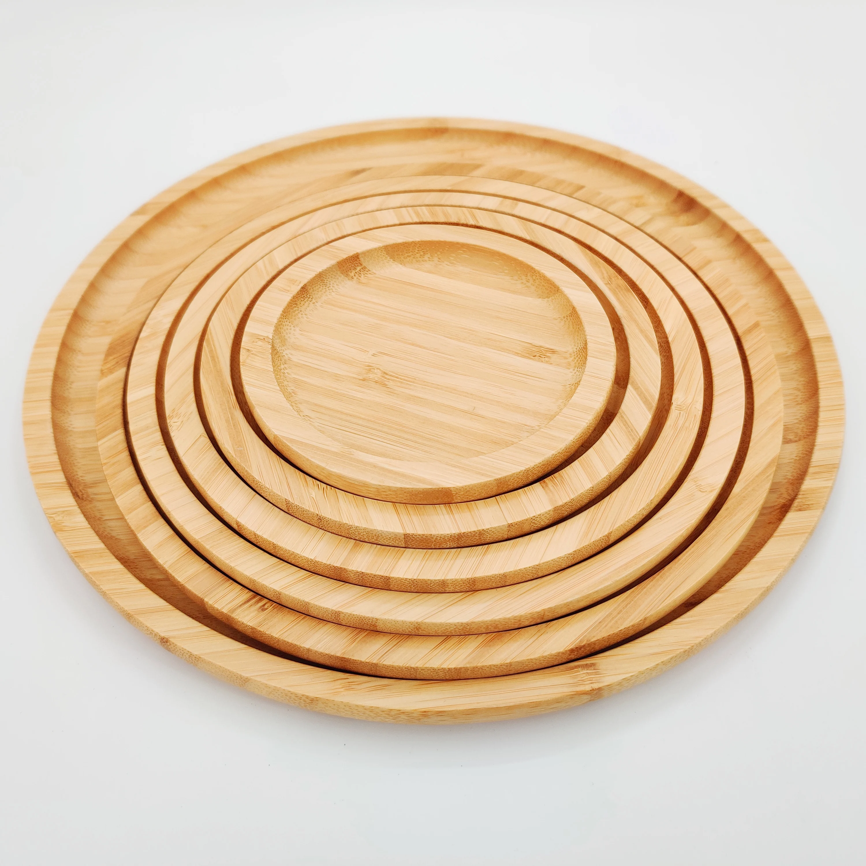 Popular Dish Set Kitchen Dinner Dinnerware Bamboo Dinning Plates Free Sample Luxury for Restaurant and Home Modern Wood Dishes