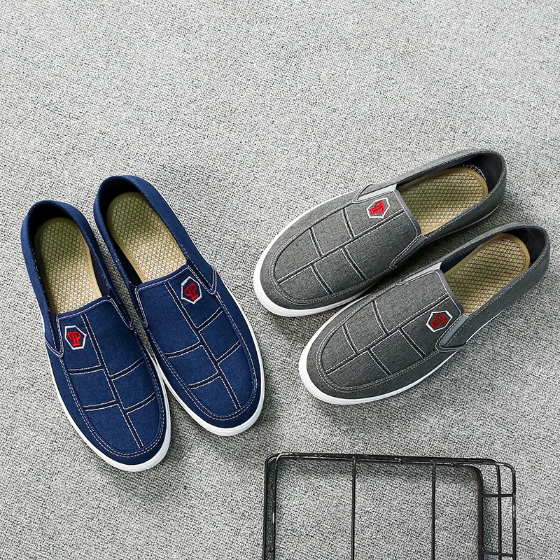 Low moq mesh breathable non-slip no laces for men  trendy shoe breathable casual sneakers white canvas shoes