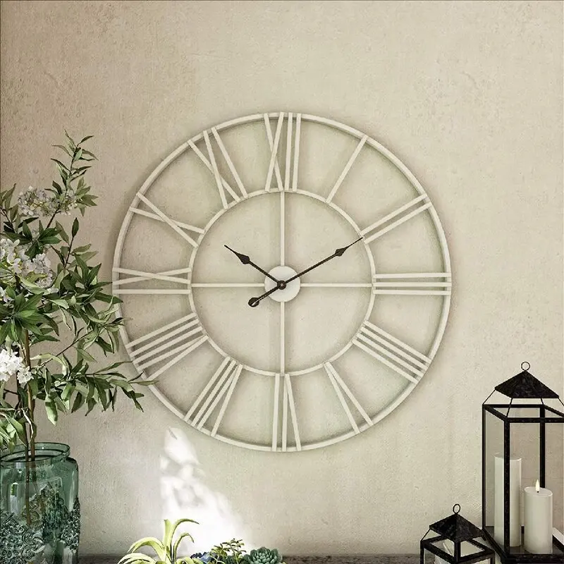 SWT Hot Sale Large Vintage Metal Silent Living Room Art Taiwan Quartz Decorative Wall Clock