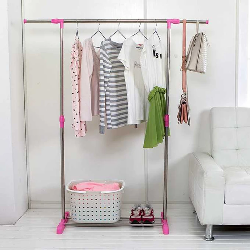 NIHAO stainless steel Cloth Rack Portable Wardrobe Clothes Dryer On Wheels