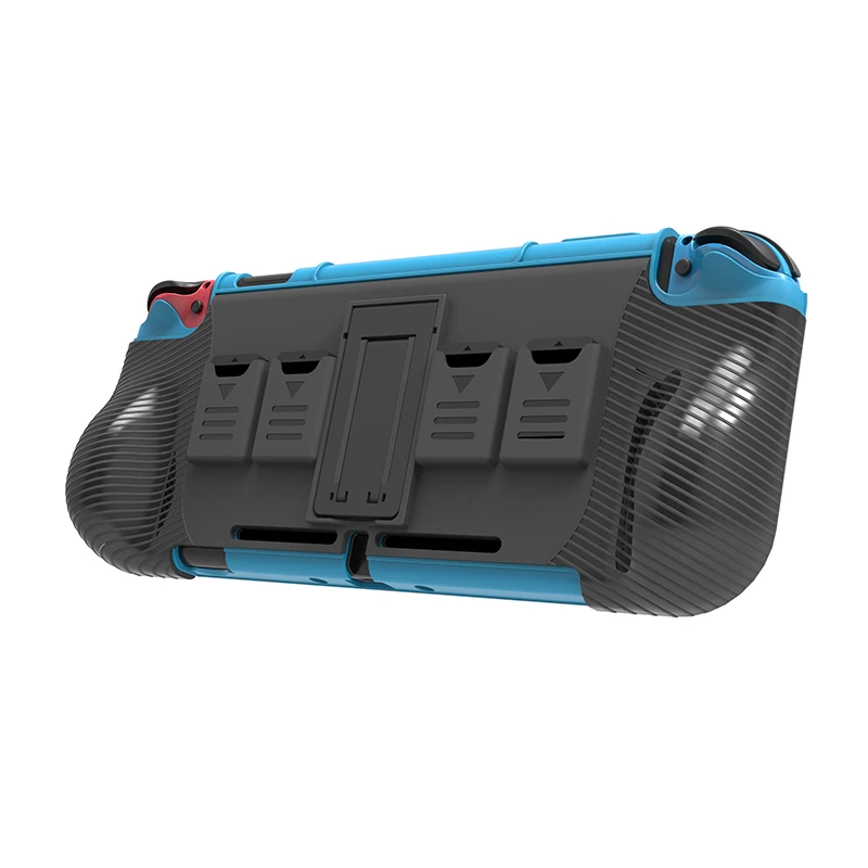 Защитный чехол для игровой консоли с 4 отделениями карт и подставкой Nintendo Switch