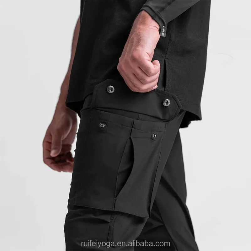 Wholesale Custom High Quality 4-Way Stretch Lightweight Track Sweat Pants Nylon Waterproof Blank Men Joggers Cargo Pants