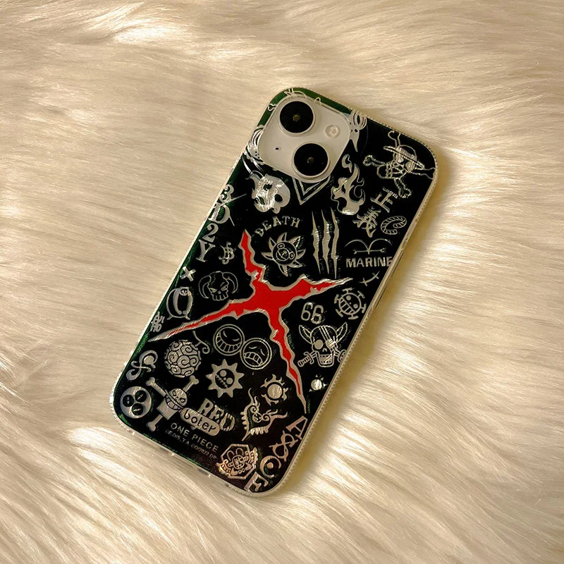 Anti-Fall Protective IMD Cases Cartoon Anime One Pieces Luffy Design Cover For iPhone 11 12 13 14 15 16 Plus Pro Max Custom Logo