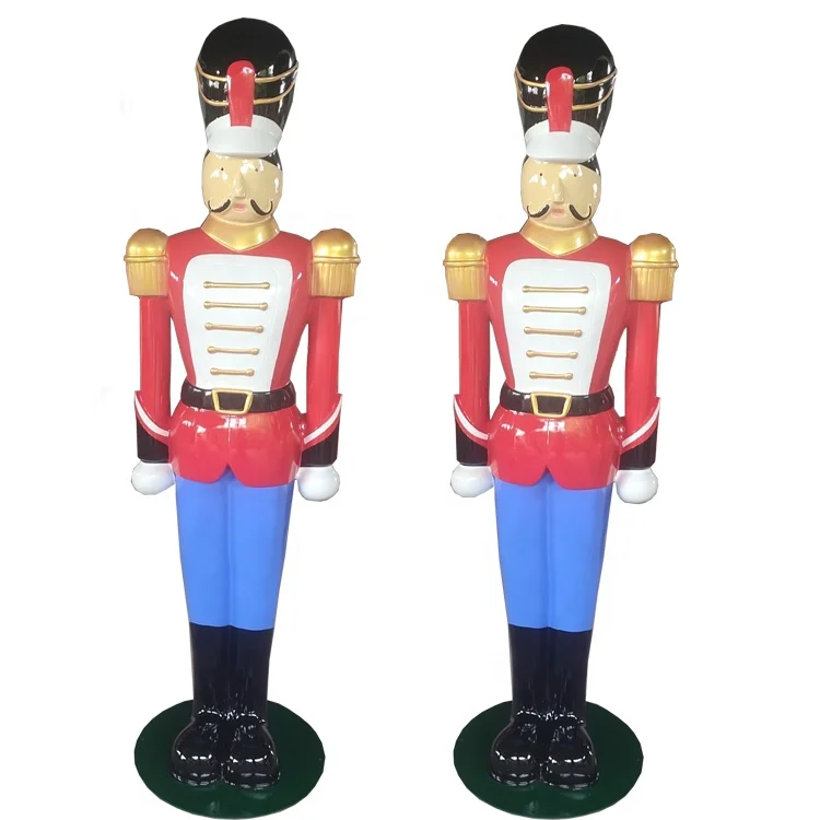 Fiberglass Christmas Decoration giant Nutcracker Soldier Christmas Toy Ornament Wholesale