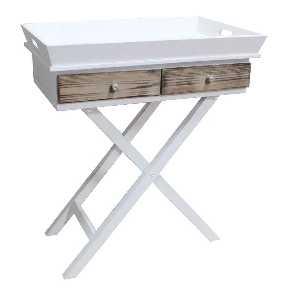 Деревенский деревянный поднос Luckywind FSC, сервировочный поднос с 2 перекрестными ножками