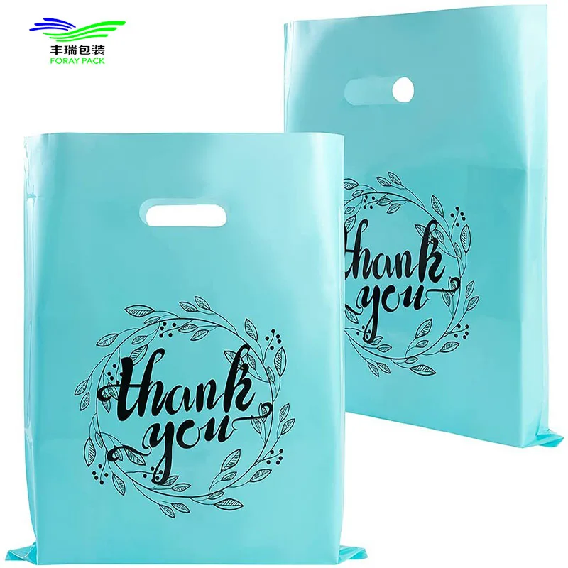 Custom Reusable Blue Treat Popsocket Purses Clothes Restaurant Tiny  Print Free Shopping Carry Grocery Plastic Thank You Bags