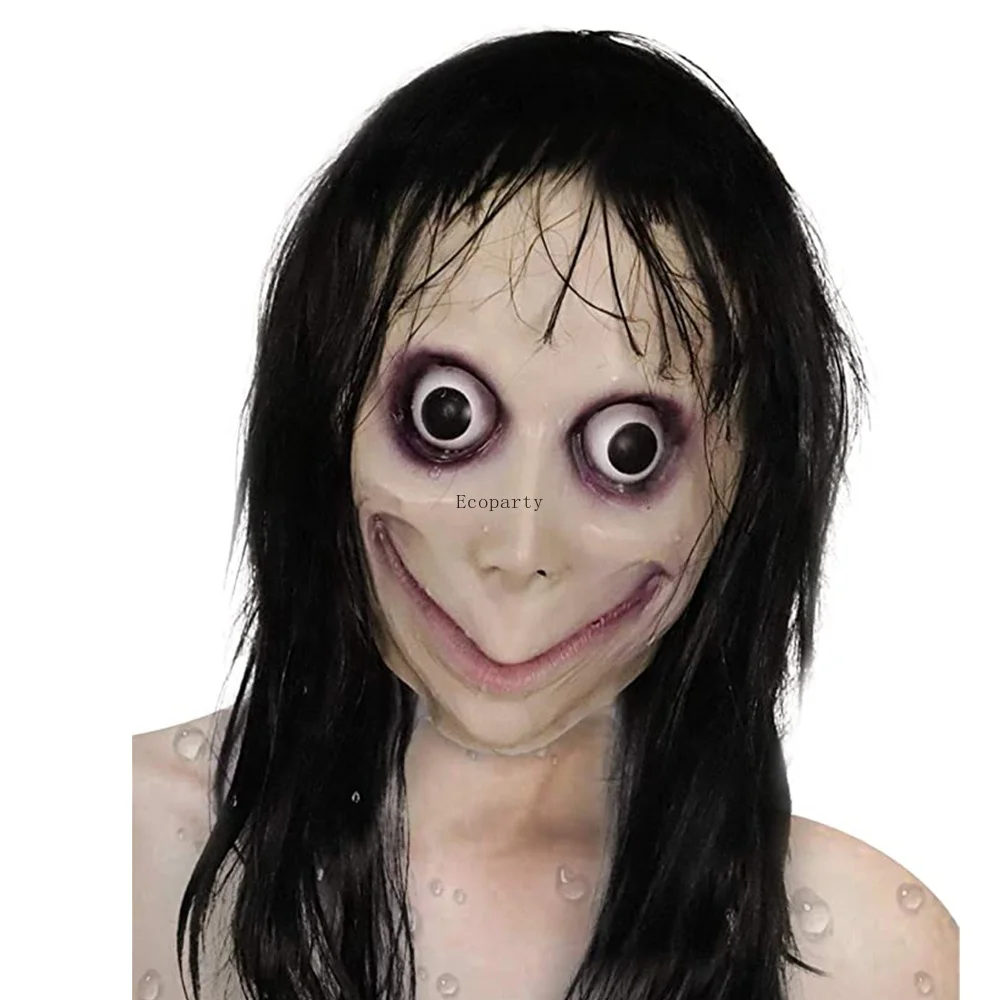 Dropshipping Halloween MOMO Mask Scary Creepy Horror Latex Cosplay Party Costume