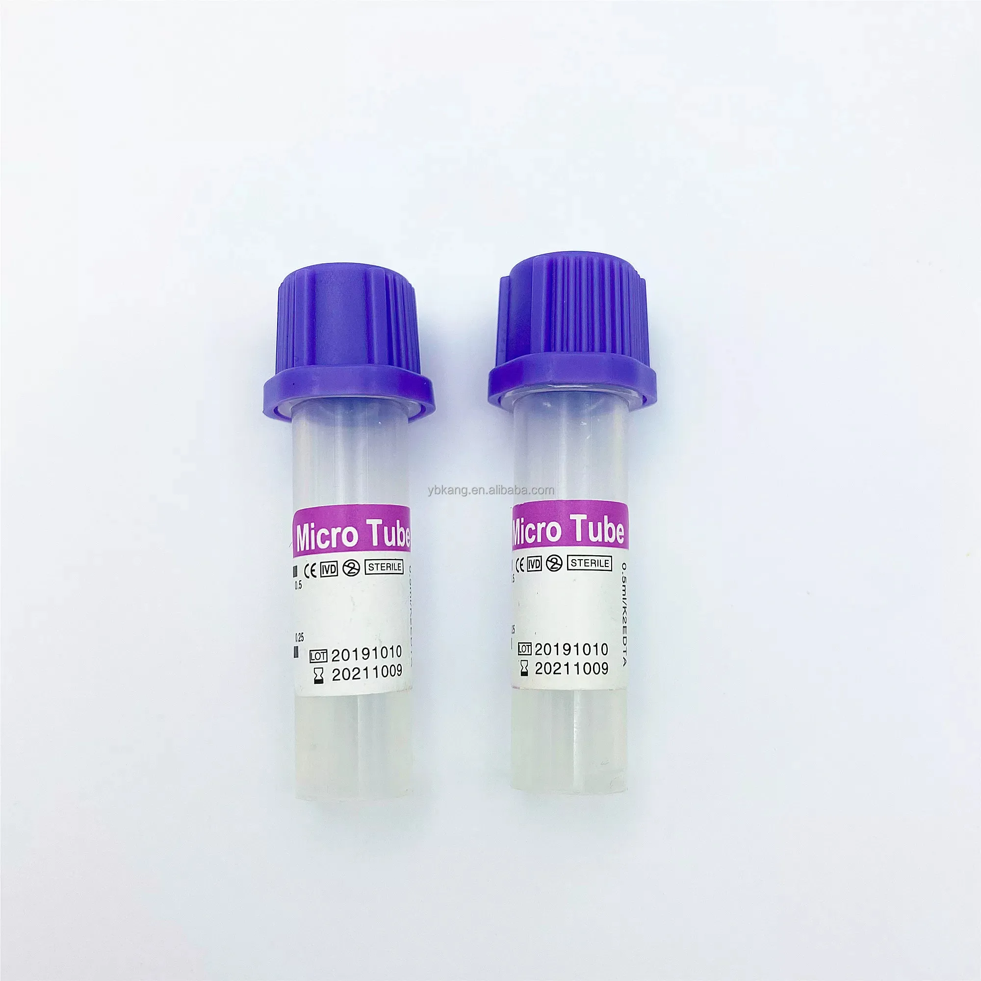 Manufacturers Pediatric Micro blood collection tube mini red blood test PP tube 0.25ml0.5ml1ml