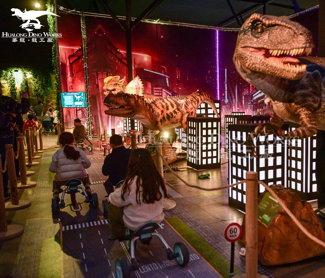 Dinosaur park realistic animatronic dinosaur model 3d movie moving dinosaur