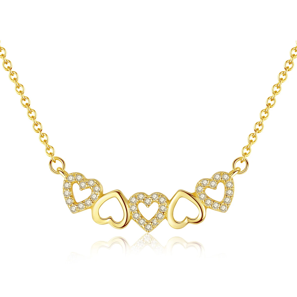 Laodun Hot Selling S925 Pendant Necklace Minimalist Personalized Elegant INS Style Classic Heart 18K Sterling Silver Necklace