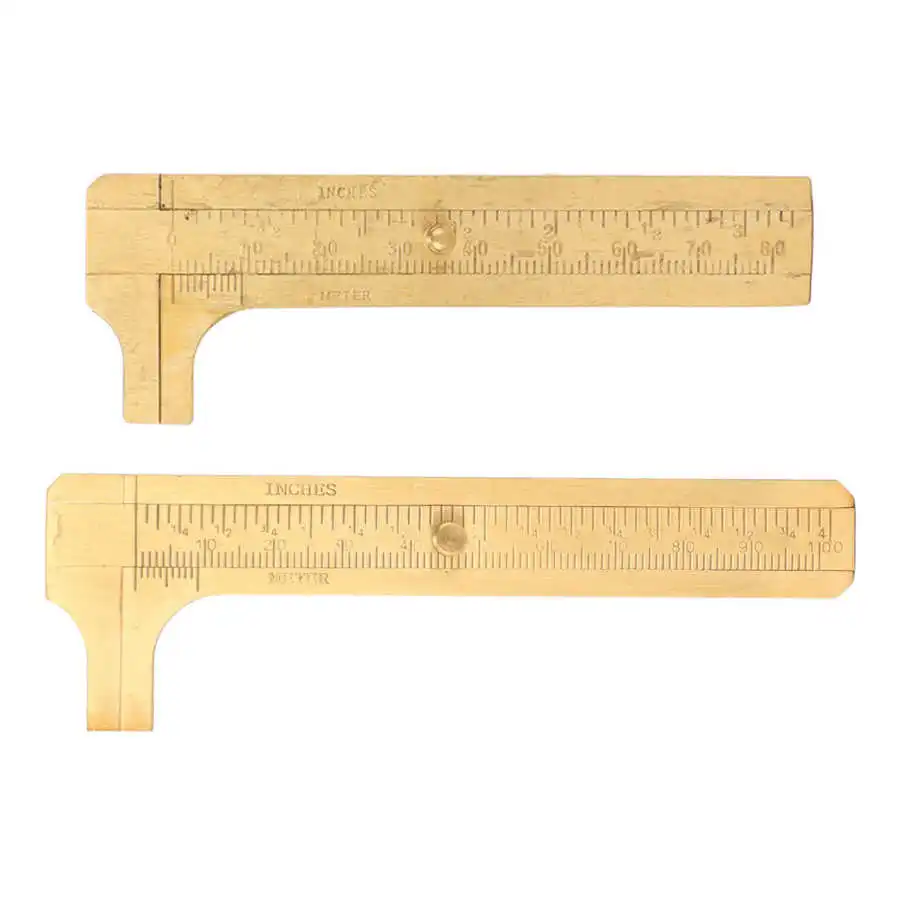 Vernier Caliper Brass Double Scales High Accuracy Clear Scale Portable Mini Pocket Caliper for DIY Crafts Jewelry Tool