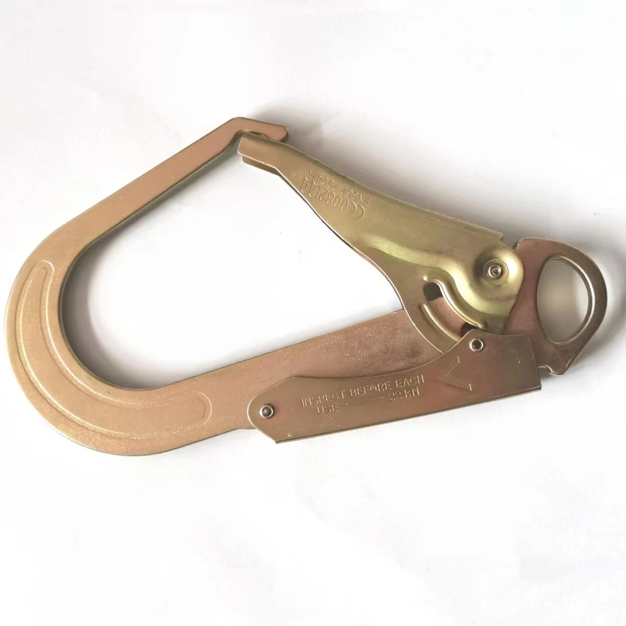 22kn large snap hook Forged heavy-duty safety rings chain and sliding hooks 23kn Auto Locking Safety Large Scaffold Hook For Fall Protection