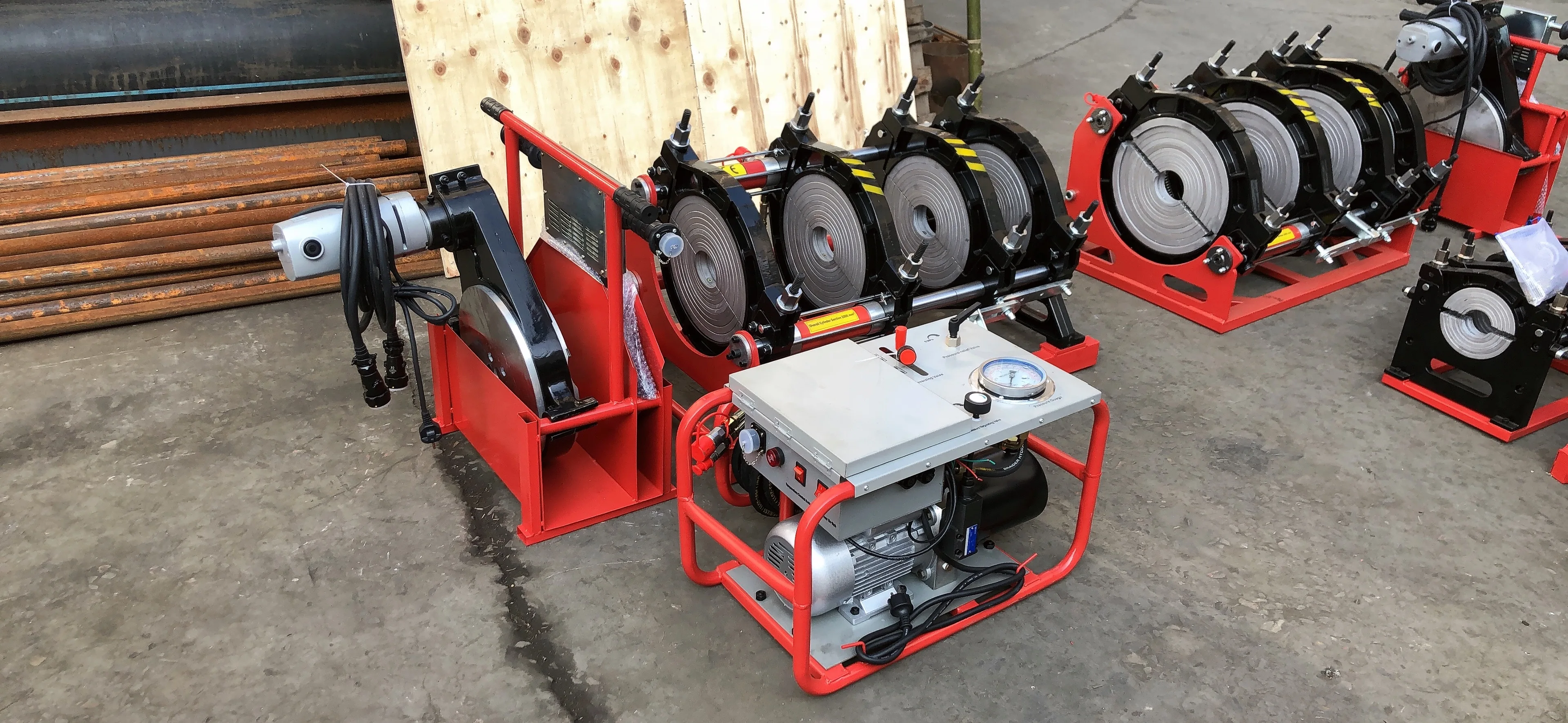 hot sale good price 90mm-315mm HDPE Plastic Butt Fusion Welding Machine Semi-Automatic Hydraulic butt welder