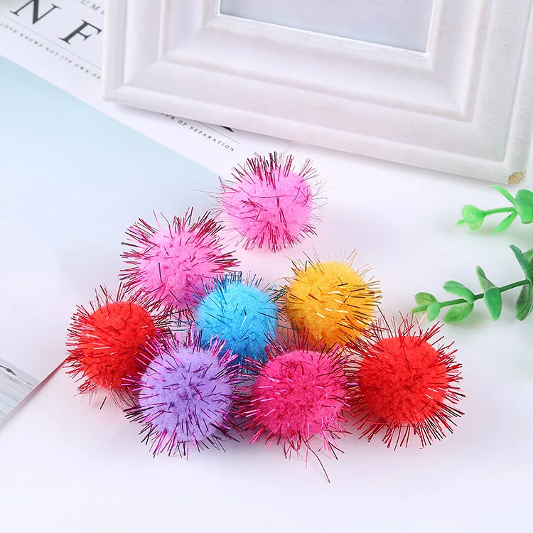 
New Polyester Customized Colorful Decorations Craft Fur Pom Pom Balls 