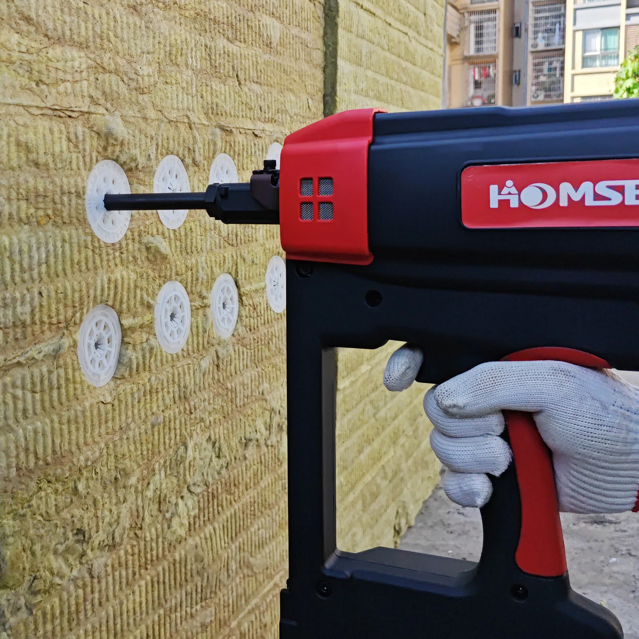 Automatic Gas Mounting gun for Insulation material fastening to concrete