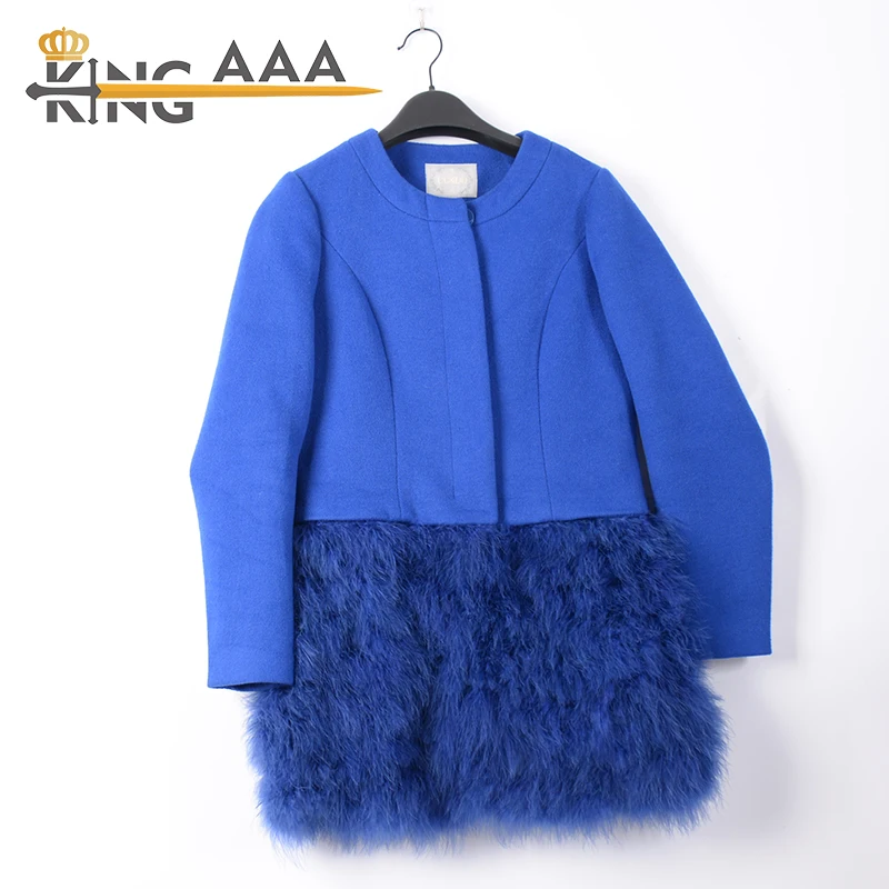 Bulk Second Hand Clothes Germany Coat Used Women Quality Branded Lady Long Fit Double-sided woolen Coat