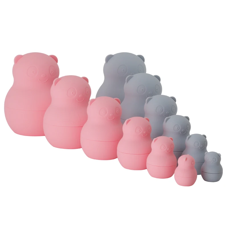Hot Selling Educational Toys Silicone Matrioska Doll Stack silicone stacking toy