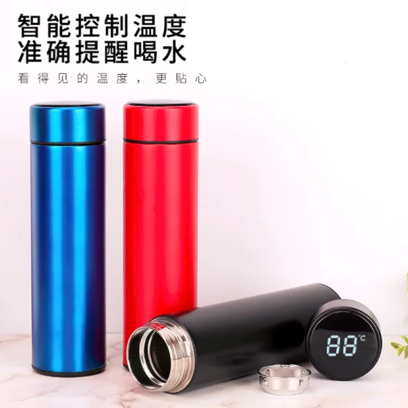 Newest Hot Sale 18 8 Stainless Steel Shimizu LED Vacuum Flask With Temperature Display