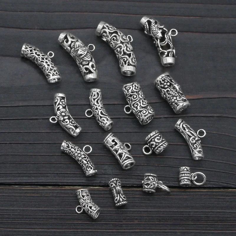 925 Sterling Silver DIY Clasp Cord End Caps Bracelet Necklace Spacer Beads DIY Accessories Jewelry Findings