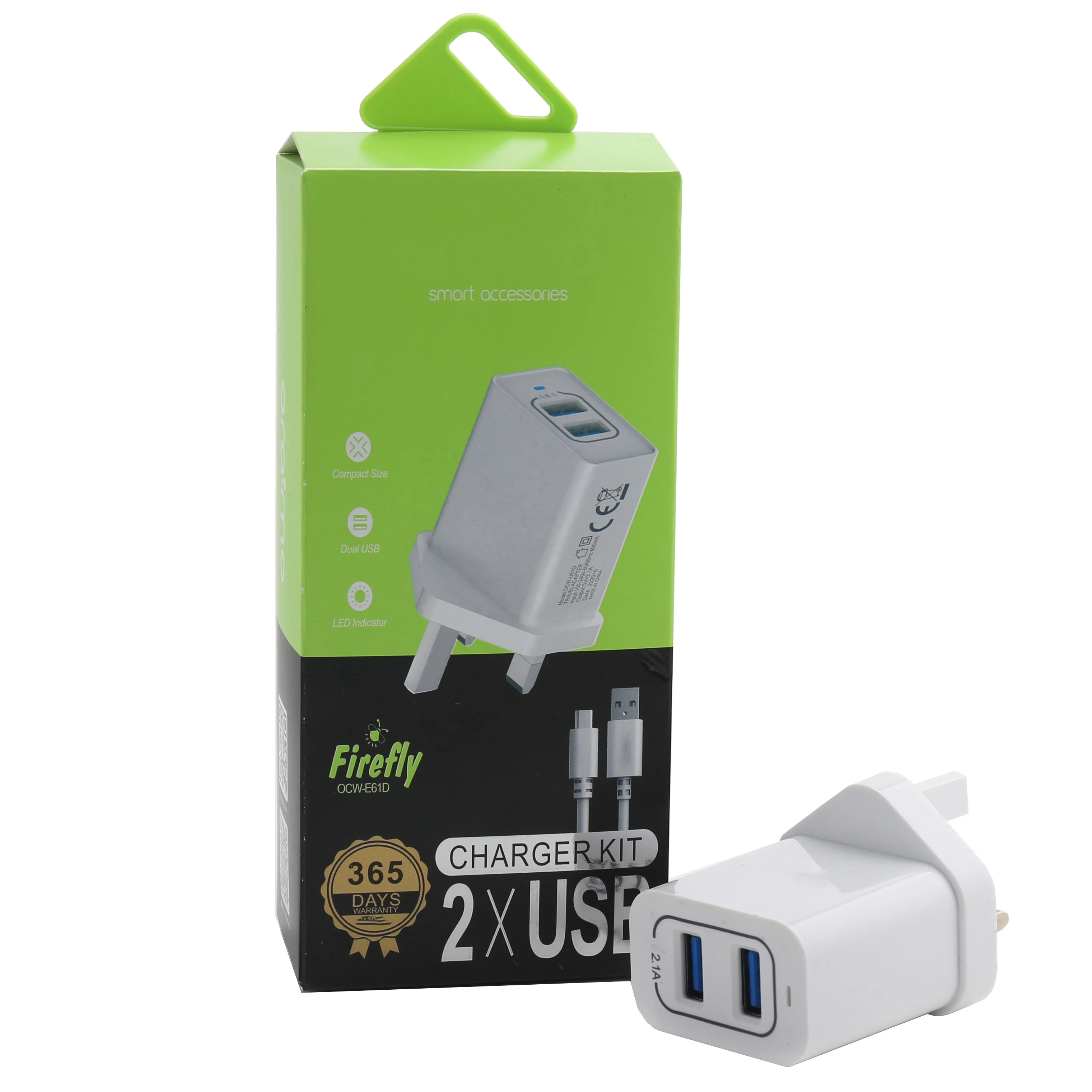Africa Hot Sells Dual USB UK Plug 5V 2A Fast Charging Cable Africa Original Phone Charger For Oraimo