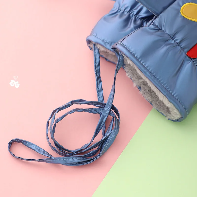 Cute kids mittens cycling outdoor gloves baby boy animal pattern thermal winter mittens