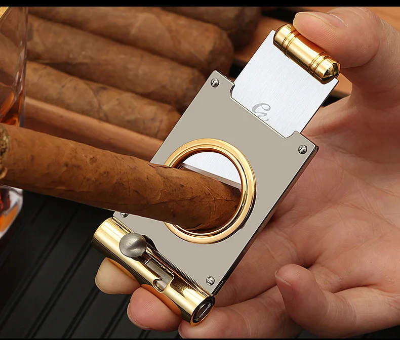 CIGARLOONG Роскошный Многофункциональный нож с логотипом ножницы для сигар из нержавеющей стали резак сигарным сверлом