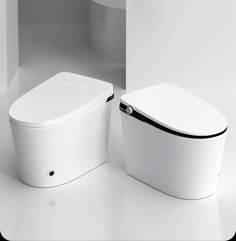Black home Bathroom Intelligent Electronic Temperature Control Bidet Toilet Automatic Smart Toilet