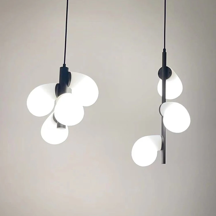 Simple Style Glass Indoor Living Room Bedroom Modern Hanging Chrome Ball Modern Pendant Lamp