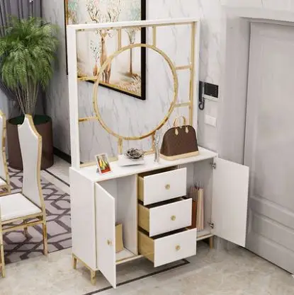 2021 Postmodern minimalist light luxury hall cabinet with large capacity porch shoe cabinet with partition room divider