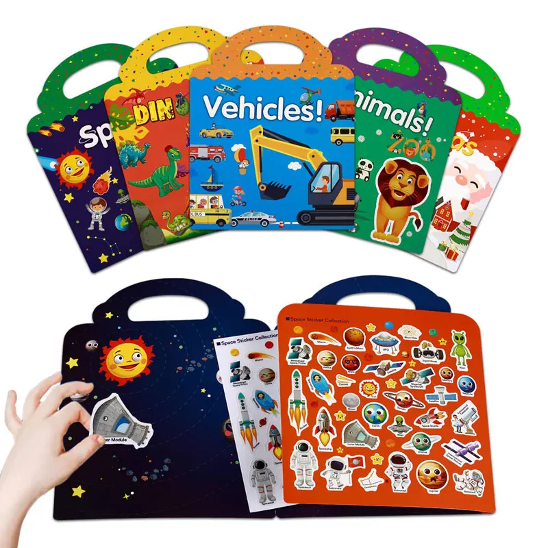 Hot Sale A Fairy Tale Kids Activity Sticker Book For Game and Education Reusable Sticker Book