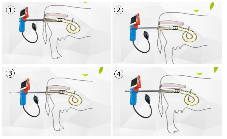 Cattle Cow Artificial Insemination Device Visual Endoscope Sperm Gun Veterinary Breeding