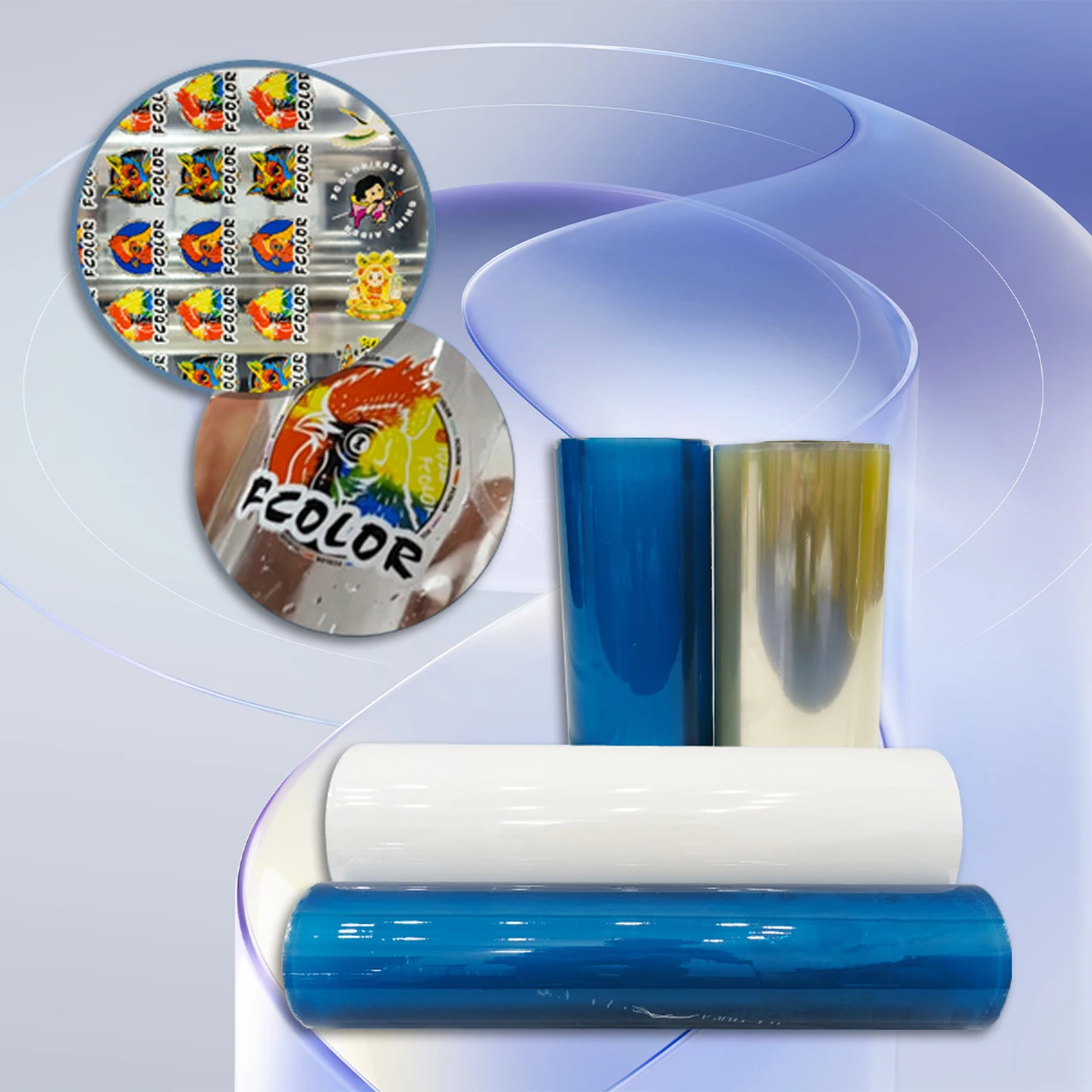 LICAI A3 A1 32cm 43cm 62cm UV DTF Film Transfer A+B Pet Film Printing DTF UV AB Film for UV DTF Printer with  Varnish White Ink