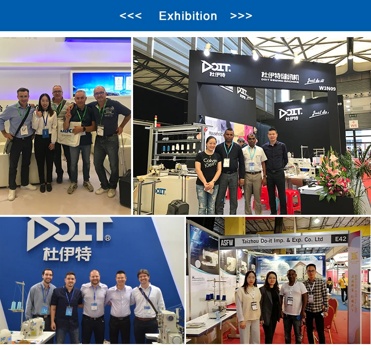 DT592 DOIT Double Needle Post Bed Sewing Machine Price With Wheel Feed And Roller Presser Leather