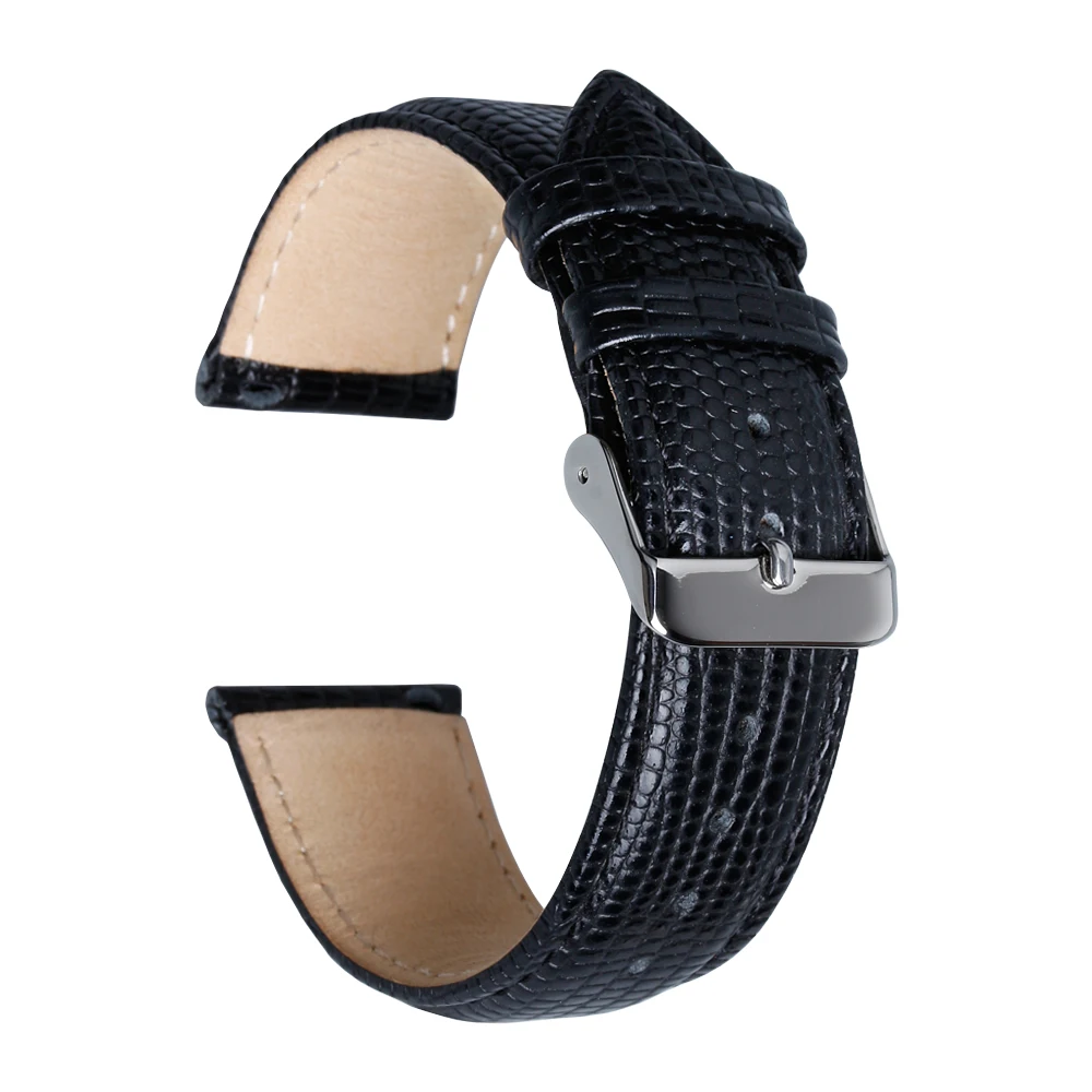 Luxury Genuine Leather Watch Strap Parts Quick Release Watch Band 20/22mm Lizard Skin Texture Wrist Bracelet For Universal Watch