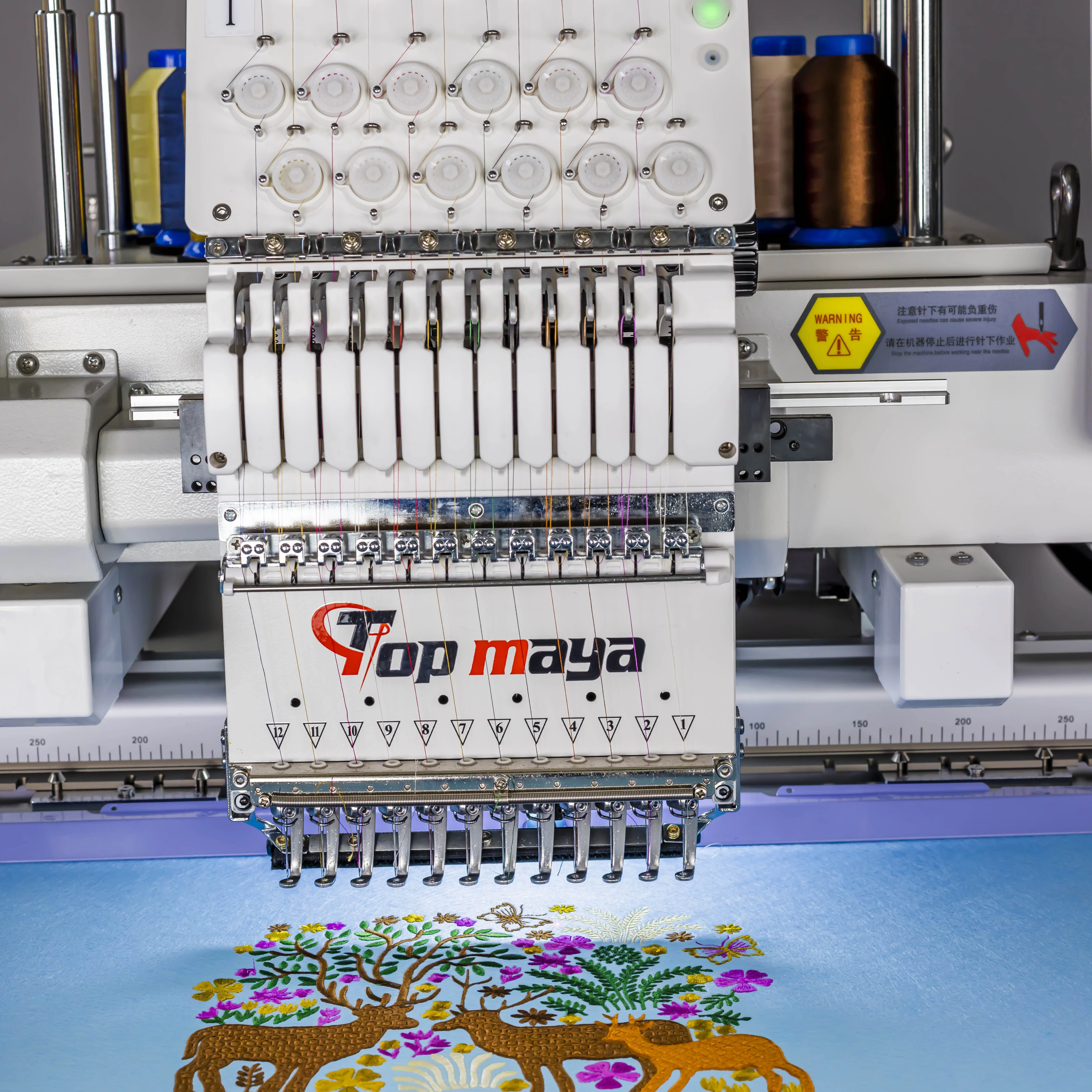 High Speed Embroidery Sewing Machine Computerized Single Head 15 Needles DT-1201